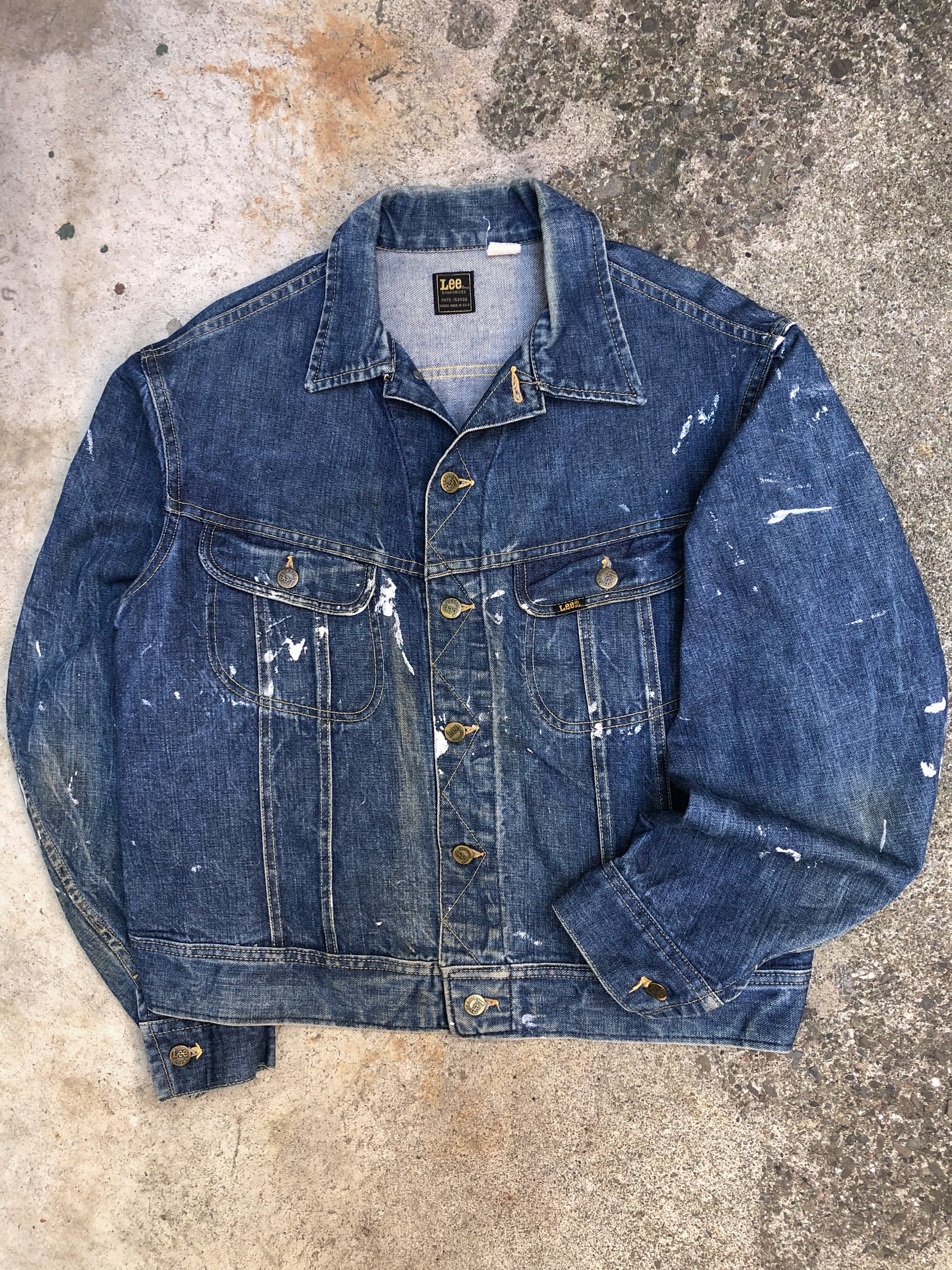 1970s Lee Painted Work In Blue Denim Jacket