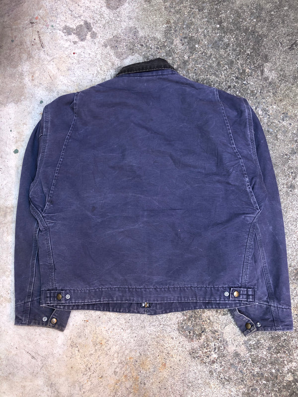 1990s Carhartt Faded Petrol Blue Lined Work Jacket (XL)