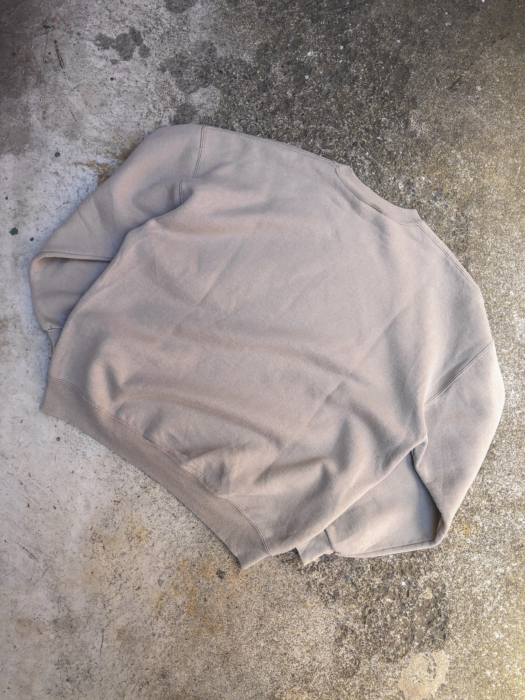 1990s Russell Sand Beige Blank Sweatshirt