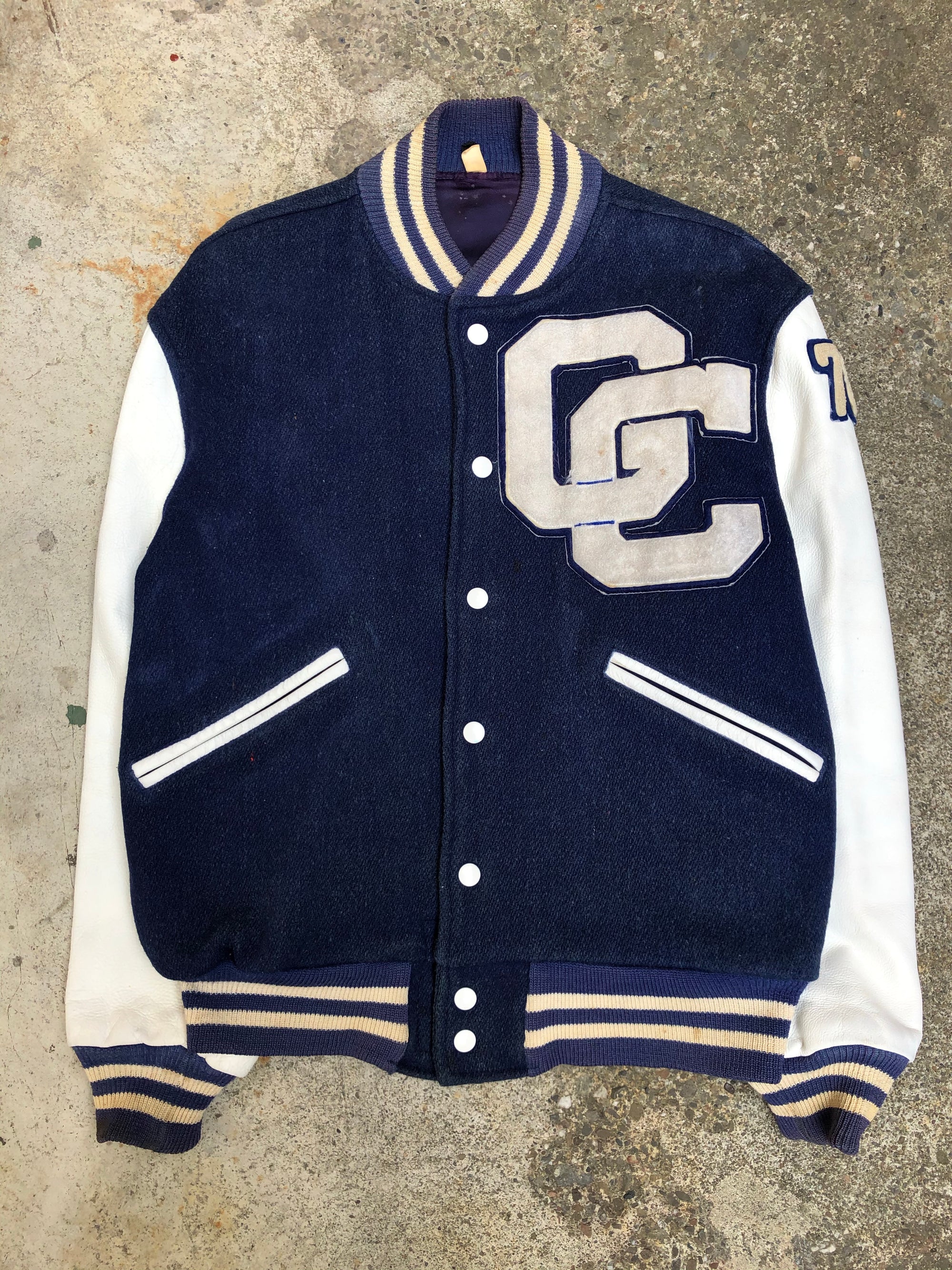 1970s Chain Stitch “Garden City Varsity” Letterman Jacket