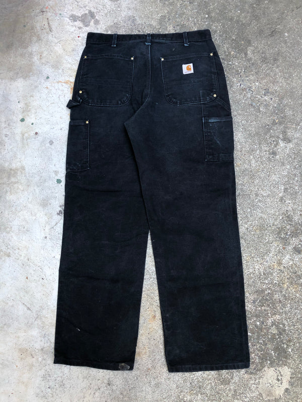 Carhartt B01 Black Double Front Knee Work Pants (32X29)