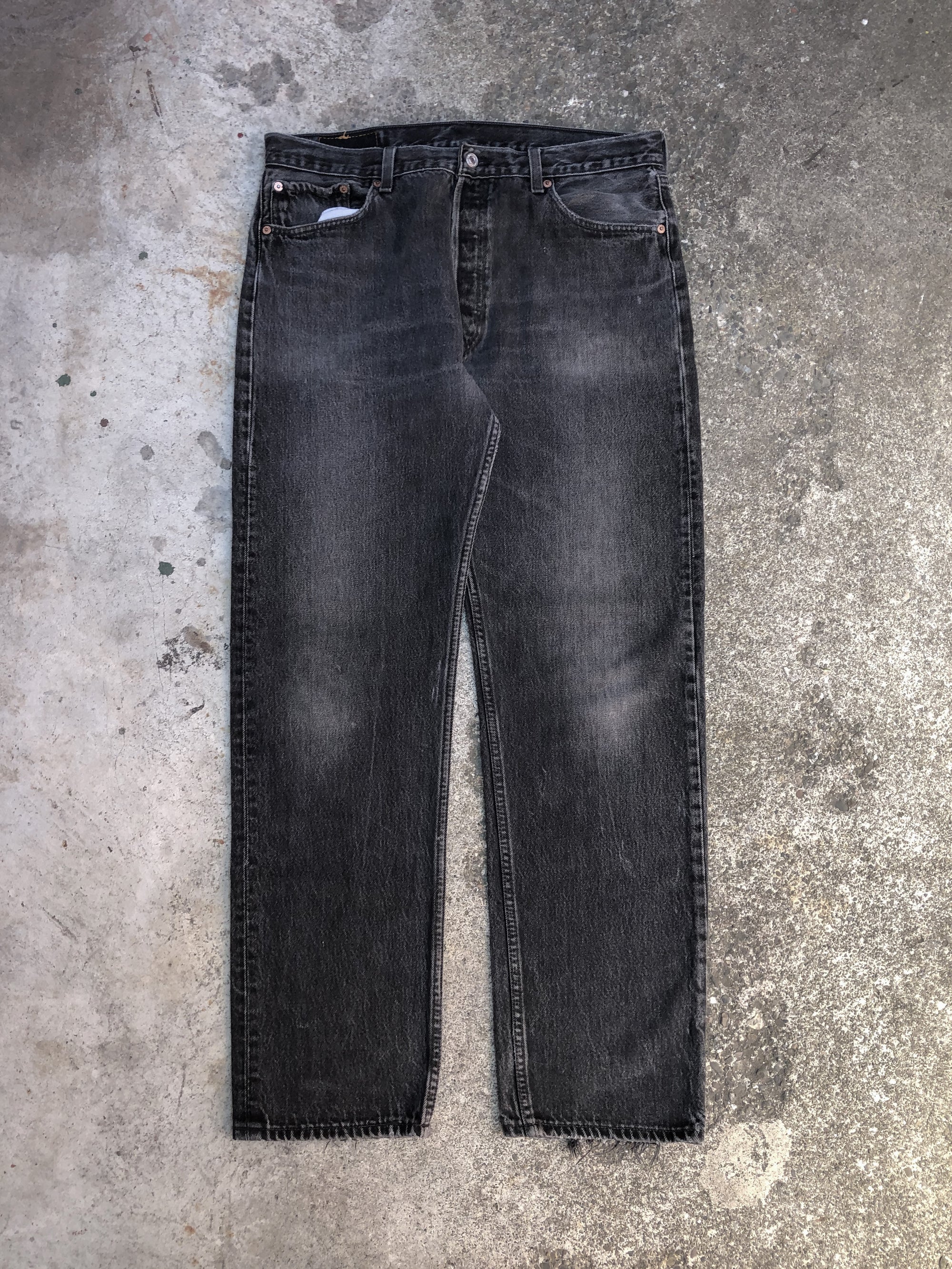 1990s Levis Repaired Faded Black 501 (34X30)