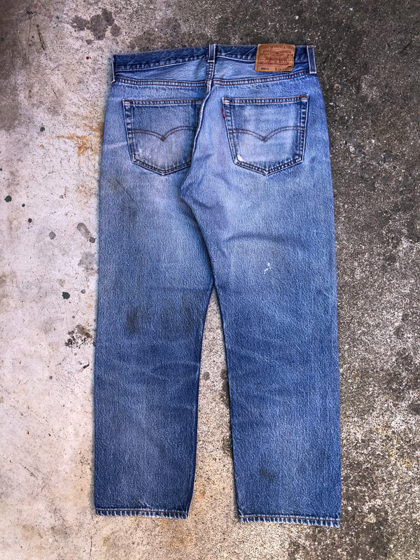 1990s Levis Worn In Blue 501XX (32X26)