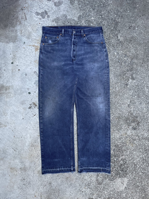 1990s Levi’s Faded Indigo Overdye 501 Released Hem (32X28)