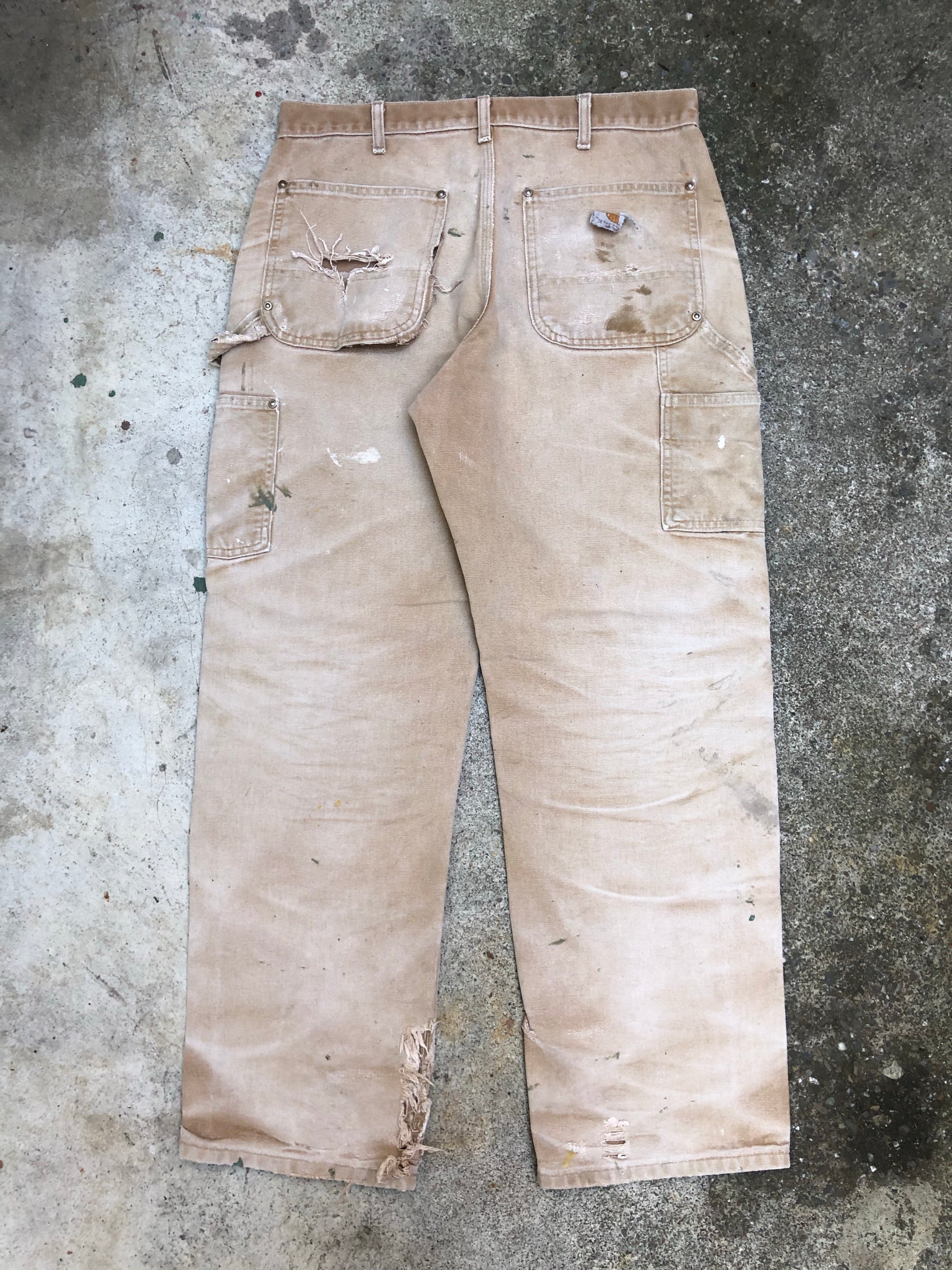 Carhartt B01 Tan Double Front Knee Work Pants (32X29)