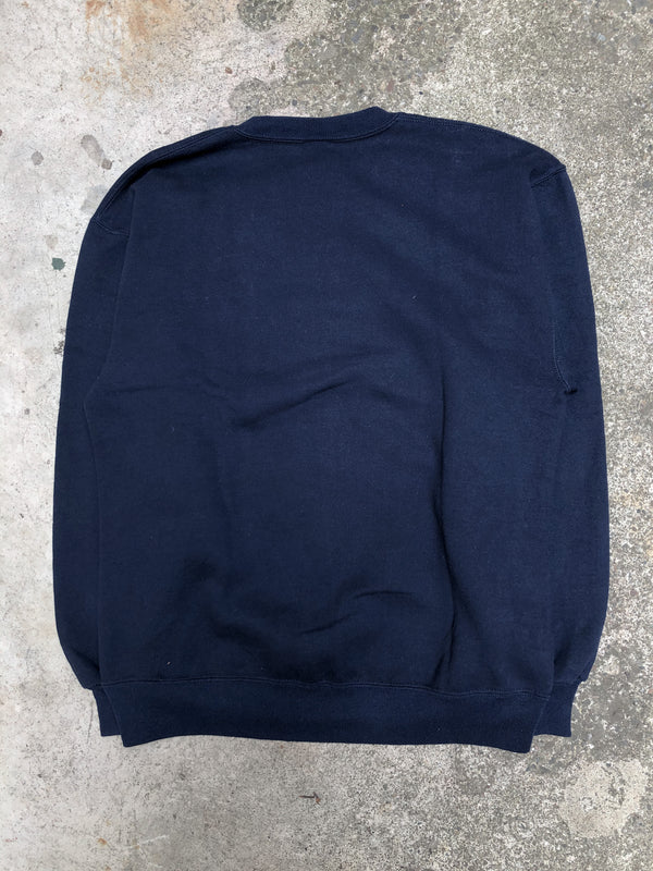 1990s Russell Faded Navy Blank Sweatshirt