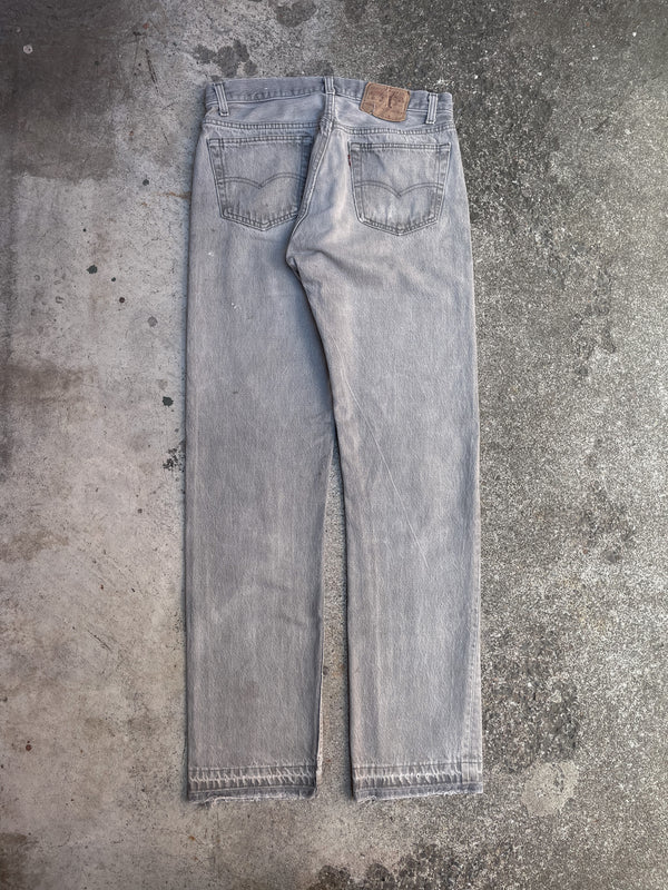 1980s Levi’s Faded Grey 501 Released Hem (32X33)