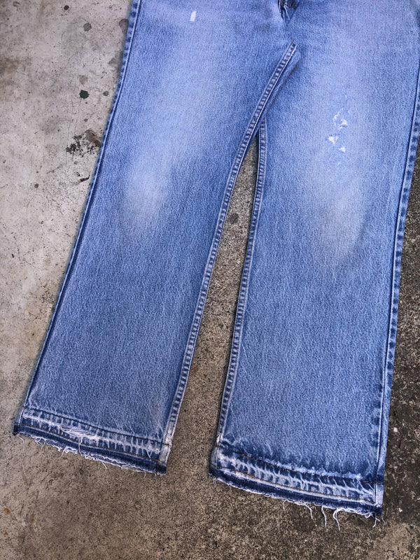 1990s Levis Repaired Blue 517 Released Hem (34X27)