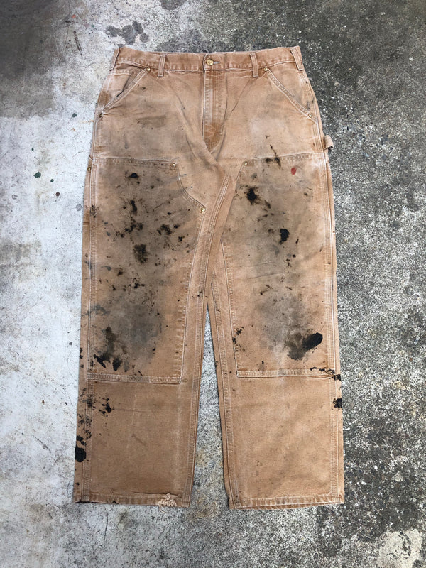 Carhartt B01 Tan Double Front Knee Work Pants (34X28)