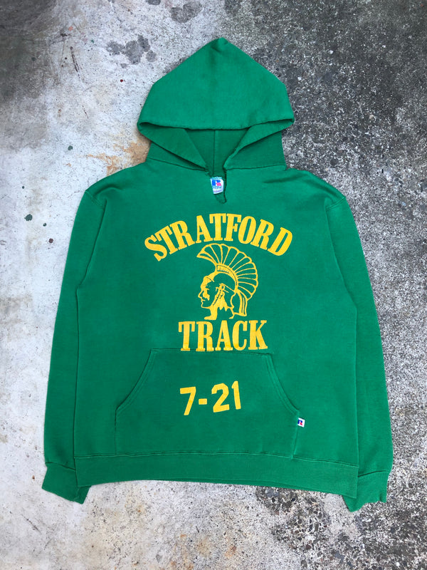 1980s Russell Kelly Green “Stratford Track” Hoodie