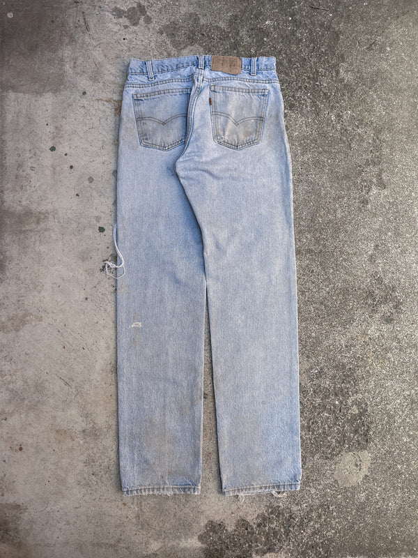 1980s Orange Tab Levi’s Distressed Faded Blue 506 (30X32)