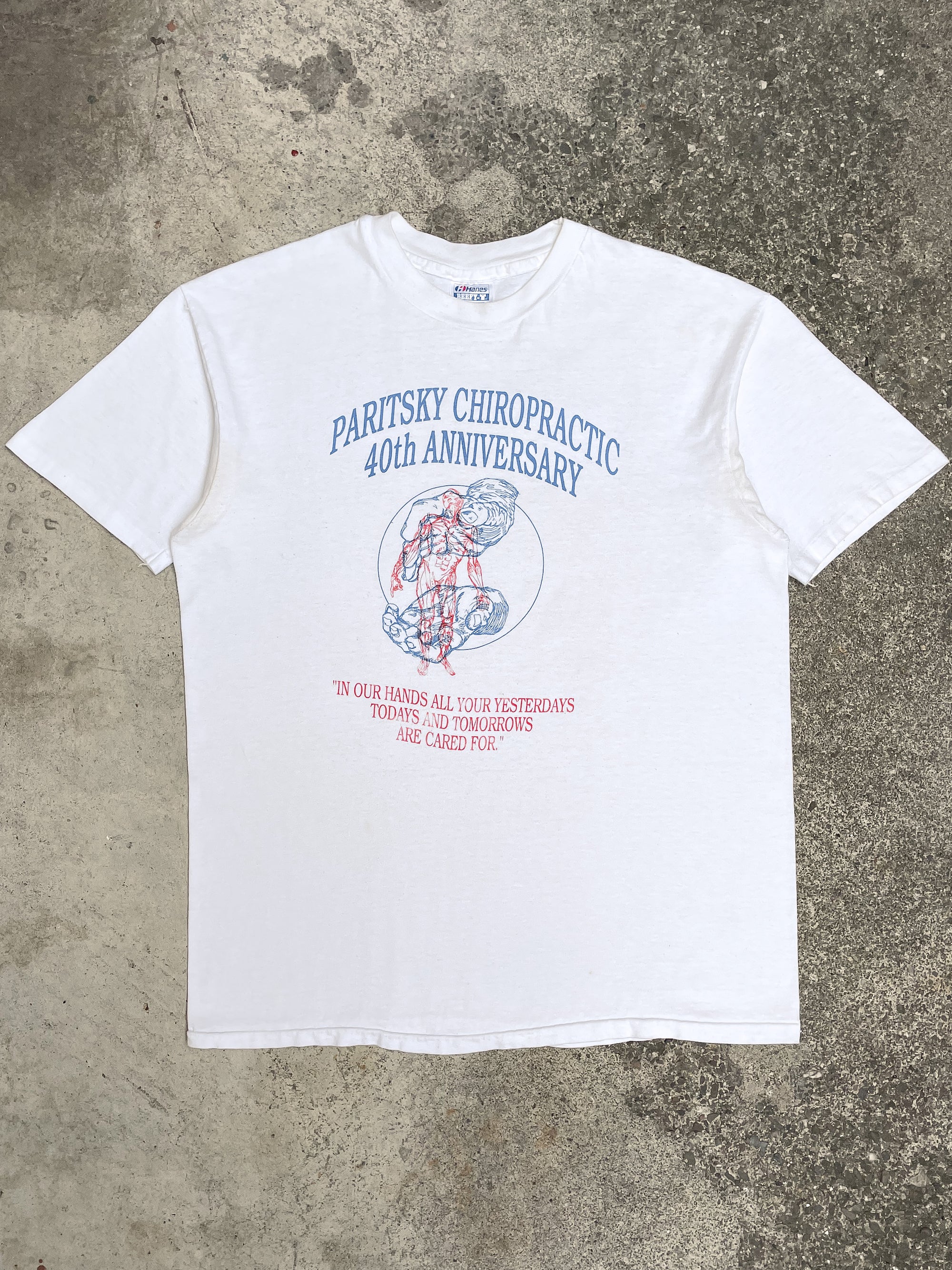 1990s “Paritsky Chiropractic” Single Stitched Hanes Beefy Tee (XL)