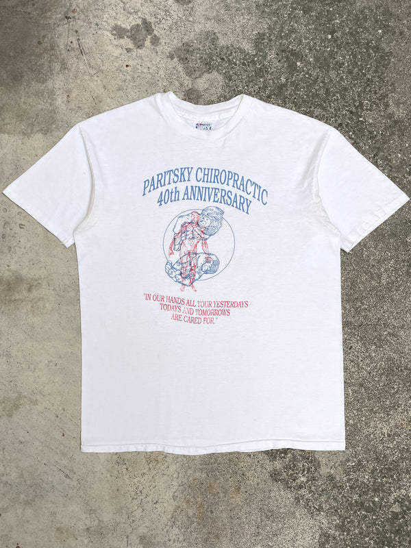 1990s “Paritsky Chiropractic” Single Stitched Hanes Beefy Tee (XL)