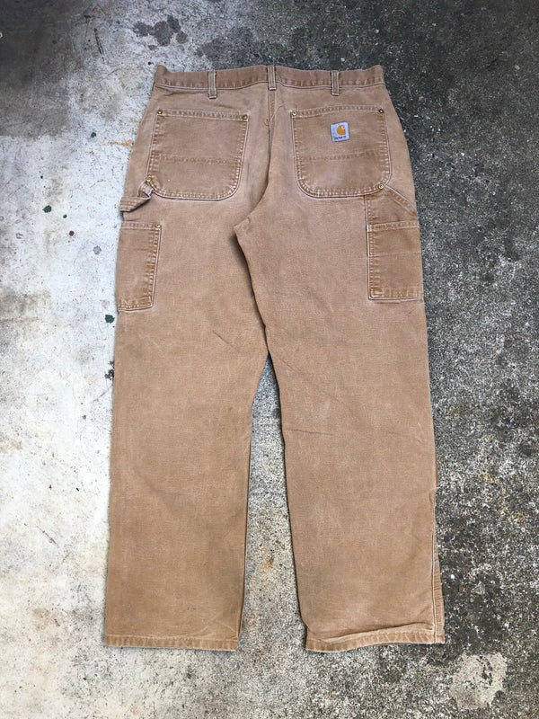 Carhartt B01 Tan Double Front Knee Work Pants (33X29)