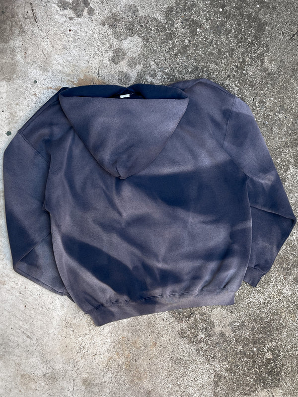 1990s Sun Faded Indigo Navy Hoodie