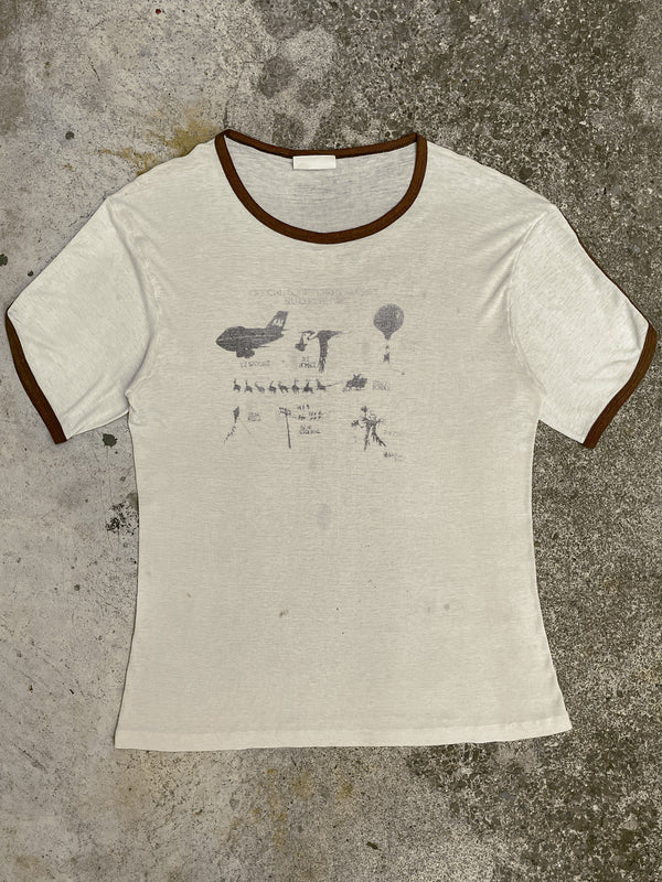 1970s “Soviet Enemy Aircraft Silhouette Chart” Single Stitched Military Tee