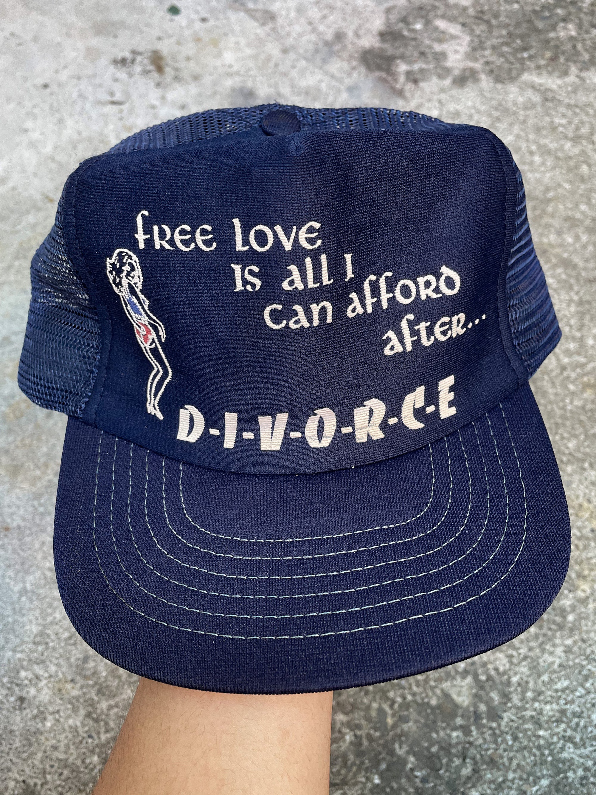 1980s “Free Love Is All I Can Afford…” Trucker Hat