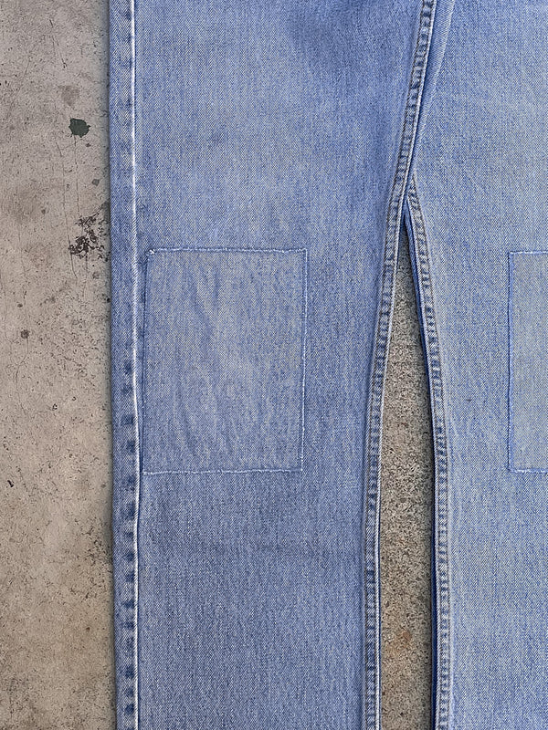 1990s Levi’s Patched Faded Blue 505 Released Hem (32X29)