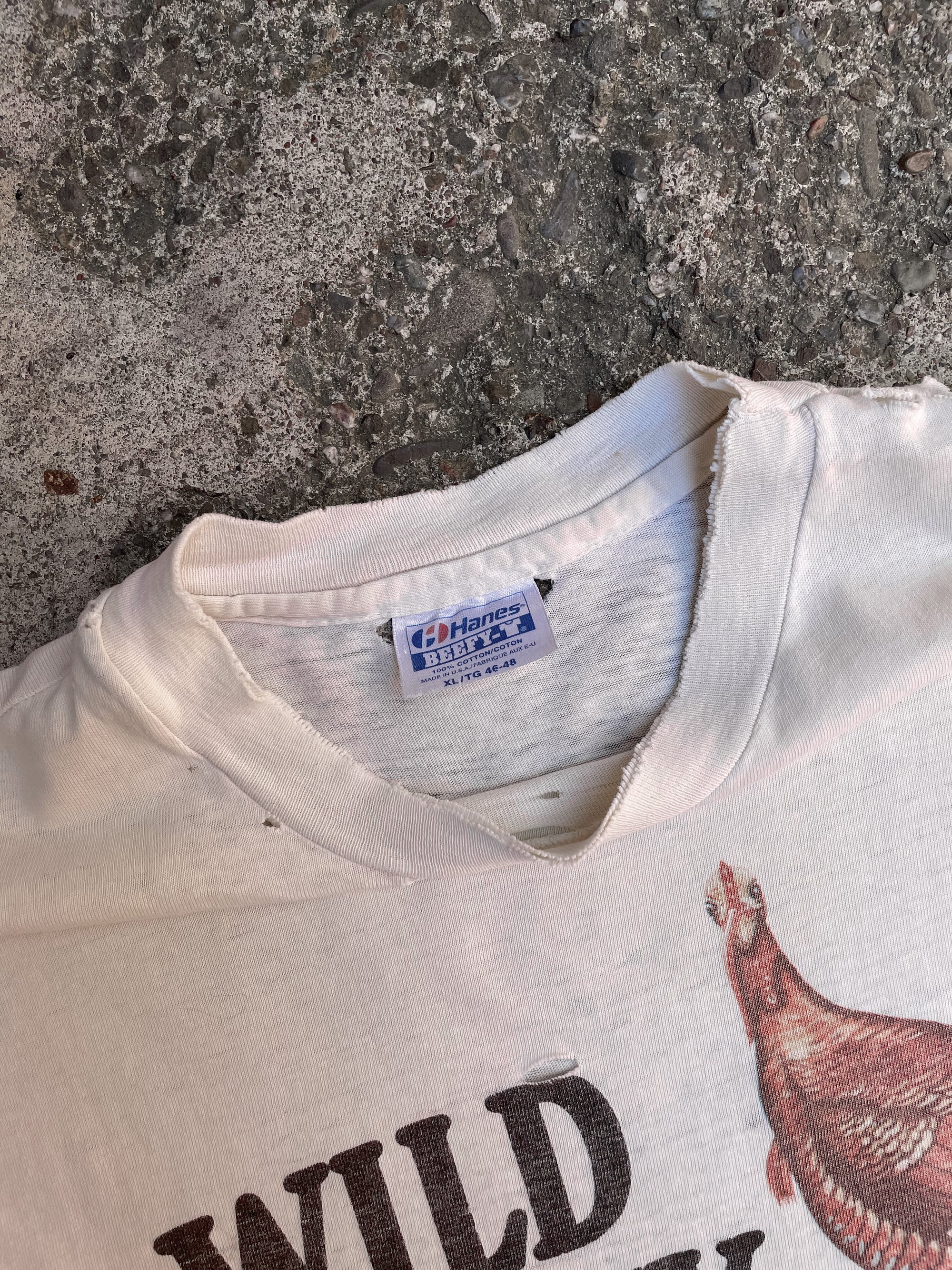 1990s Thrashed “Not Your Common Swallow” Hanes Beefy Tee