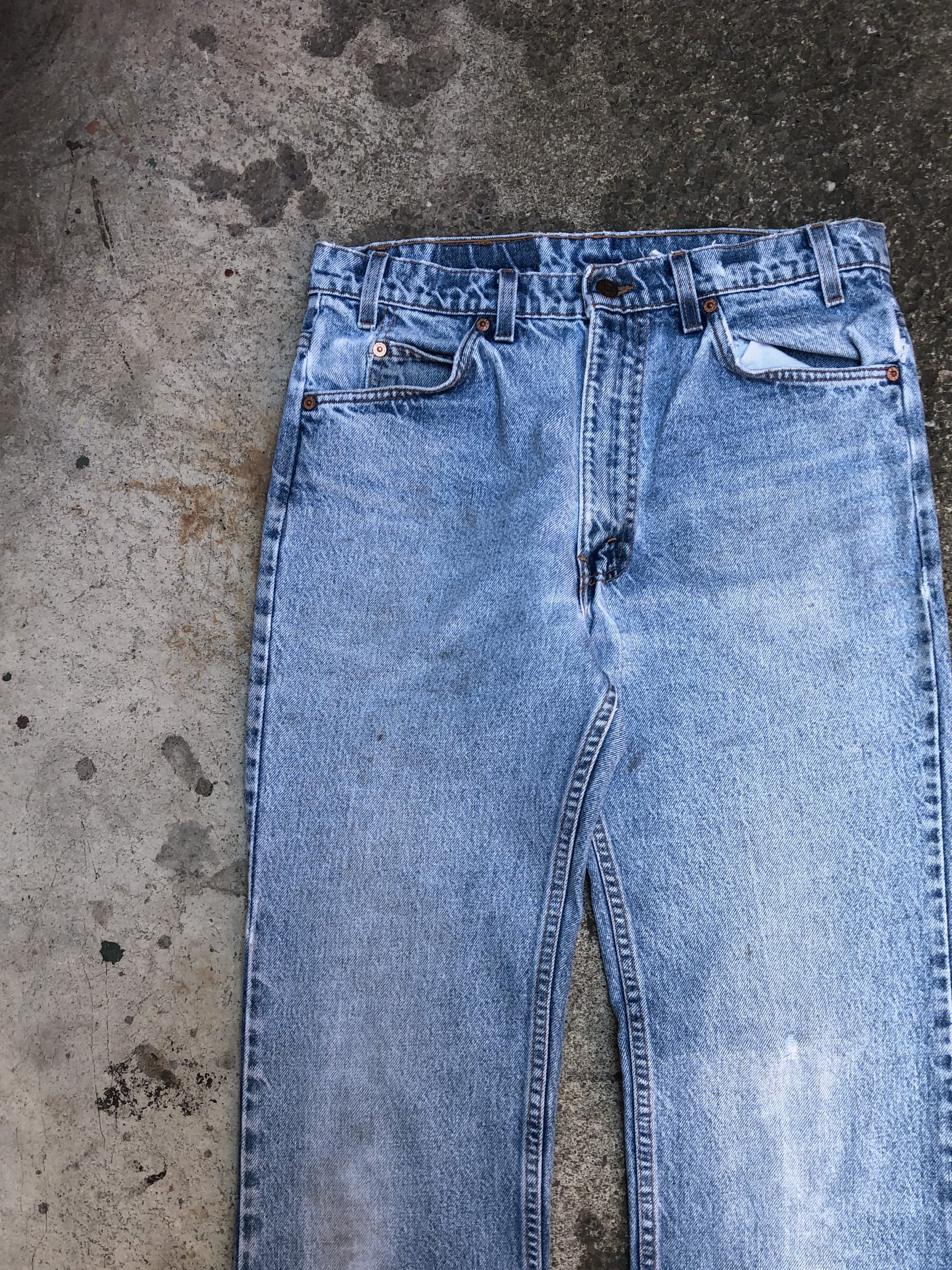 1990s Orange Tab Levis Faded Blue 517 (32X34)