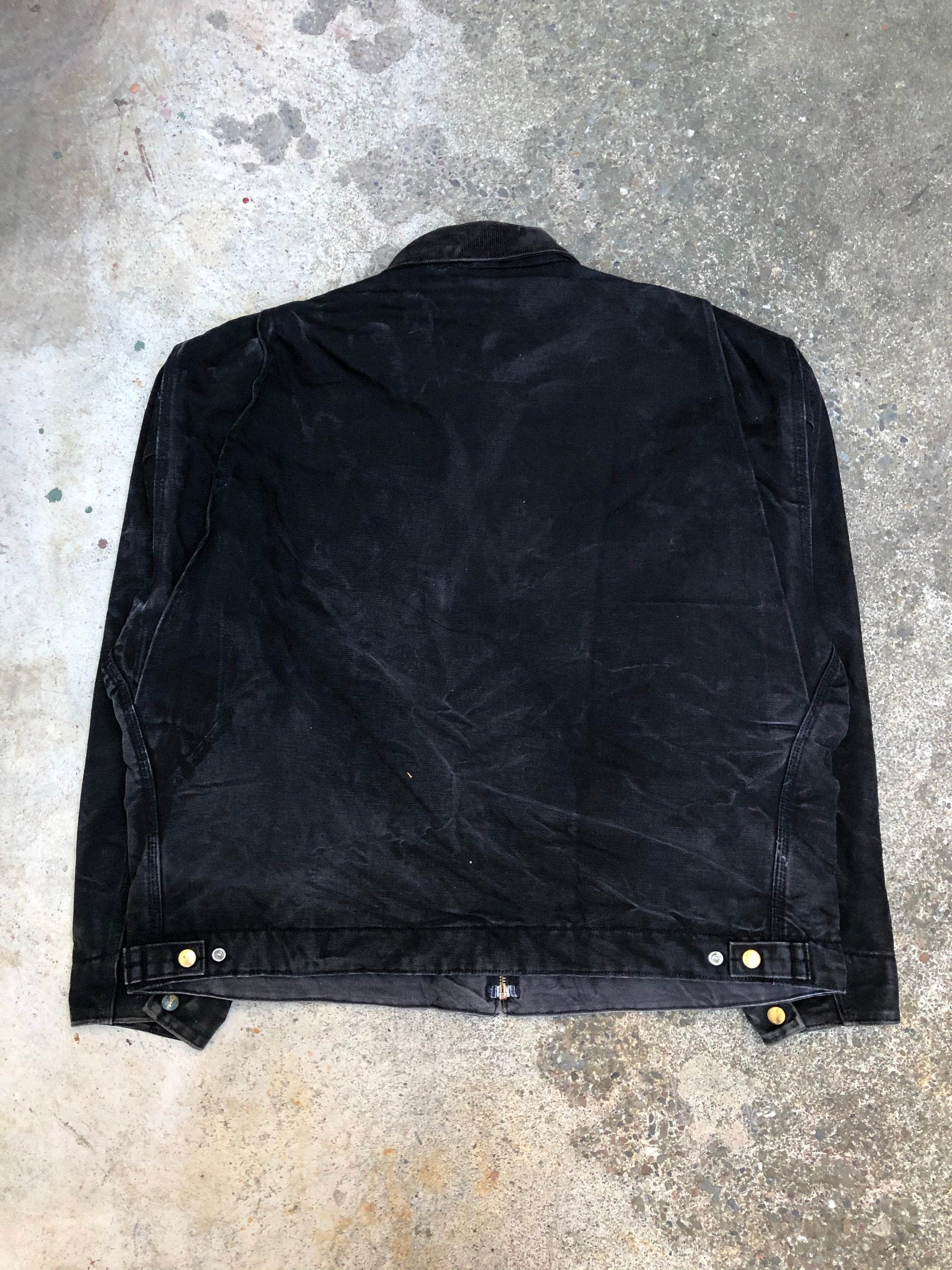 1990s Carhartt Faded Black Lined Work Jacket