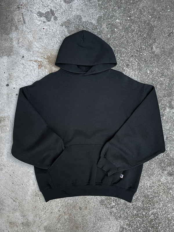 1990s Russell Black Blank Hoodie