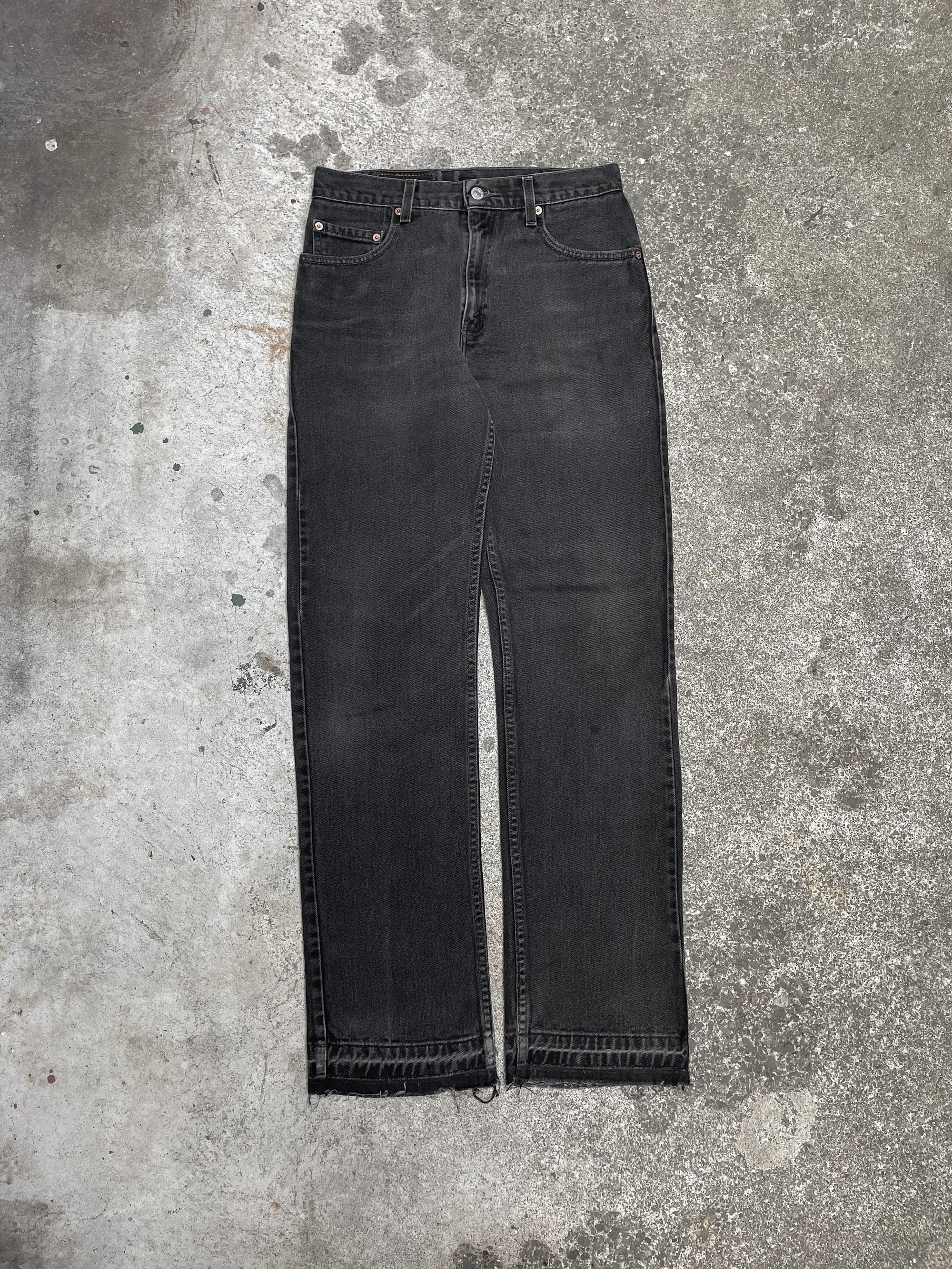 Vintage Levi’s Faded Black 505 Released Hem (29X32)