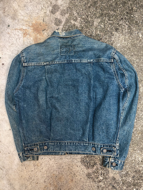 1990s Japanese Selvedge Levis Faded Blue 71507 Denim Jacket