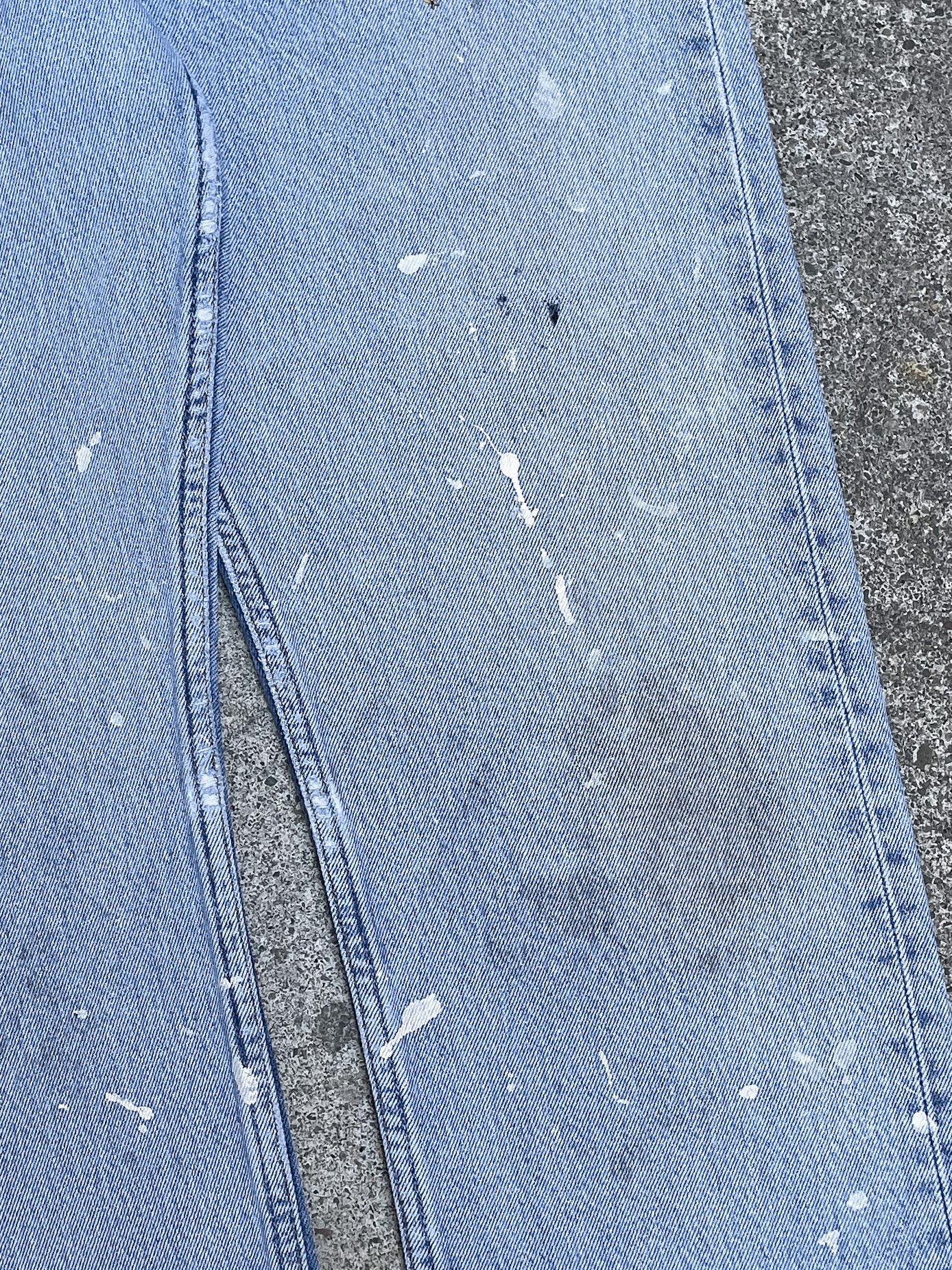 Vintage Levi’s Painted Faded Blue 501 Released Hem (31X29)