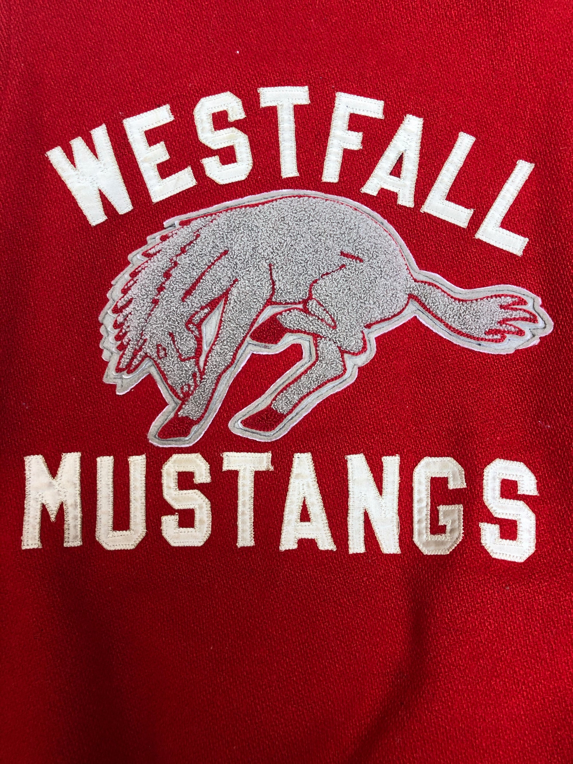 1970s Chain Stitch “Westfall Mustangs” Varsity Jacket