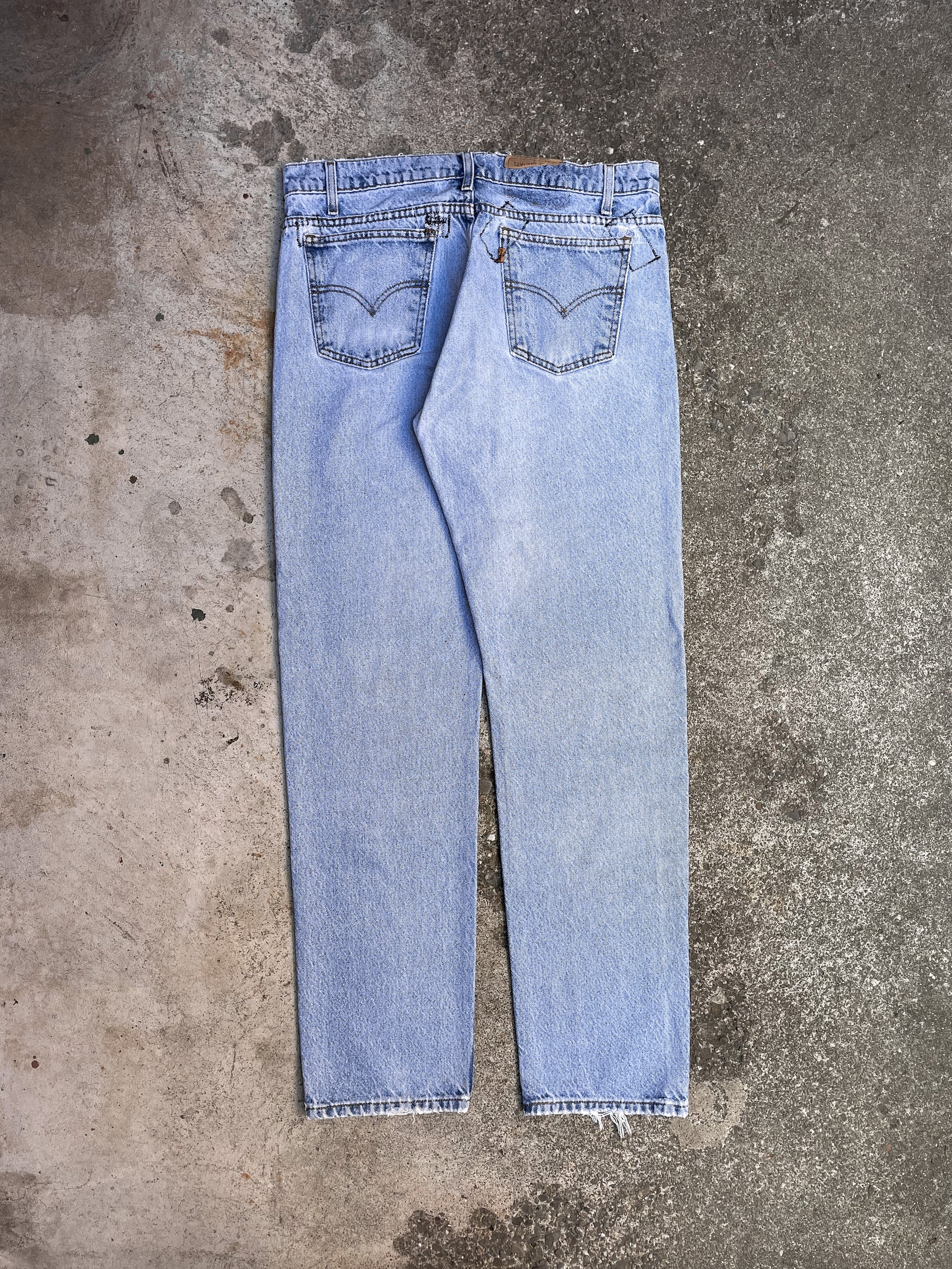 1990s Orange Tab Levi’s Repaired Faded Blue 505 (34X33)