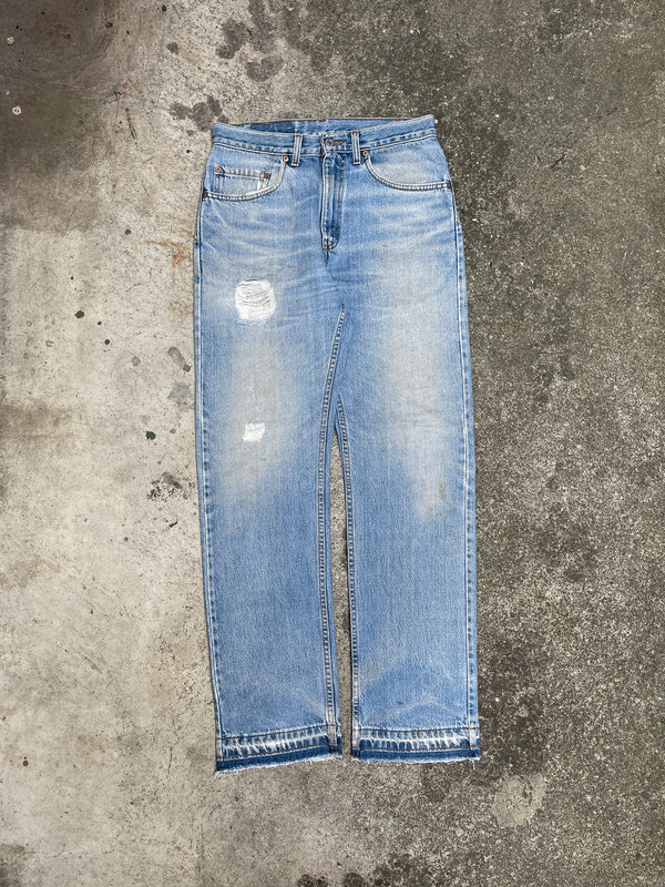 Vintage Levi’s Distressed Faded Blue 505 Released Hem (30X31)