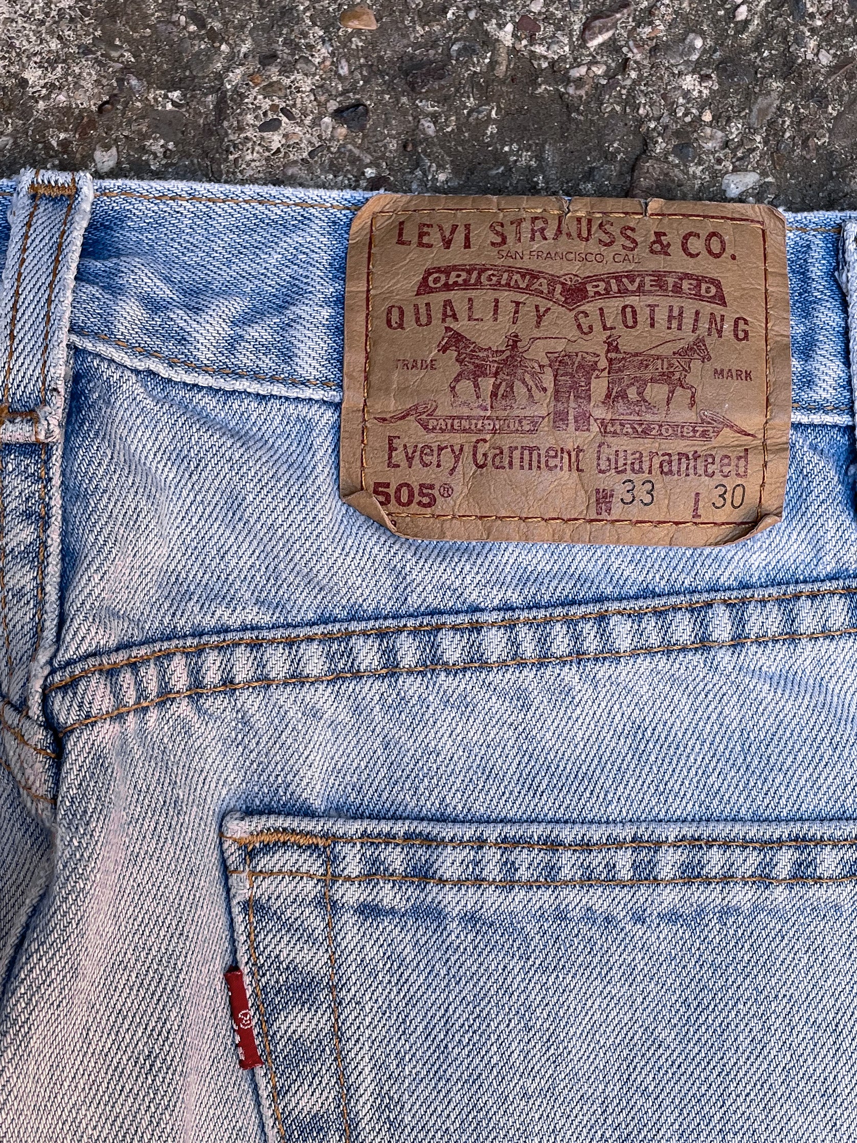 1990s Levi’s Distressed Faded Blue 505 (30X28)