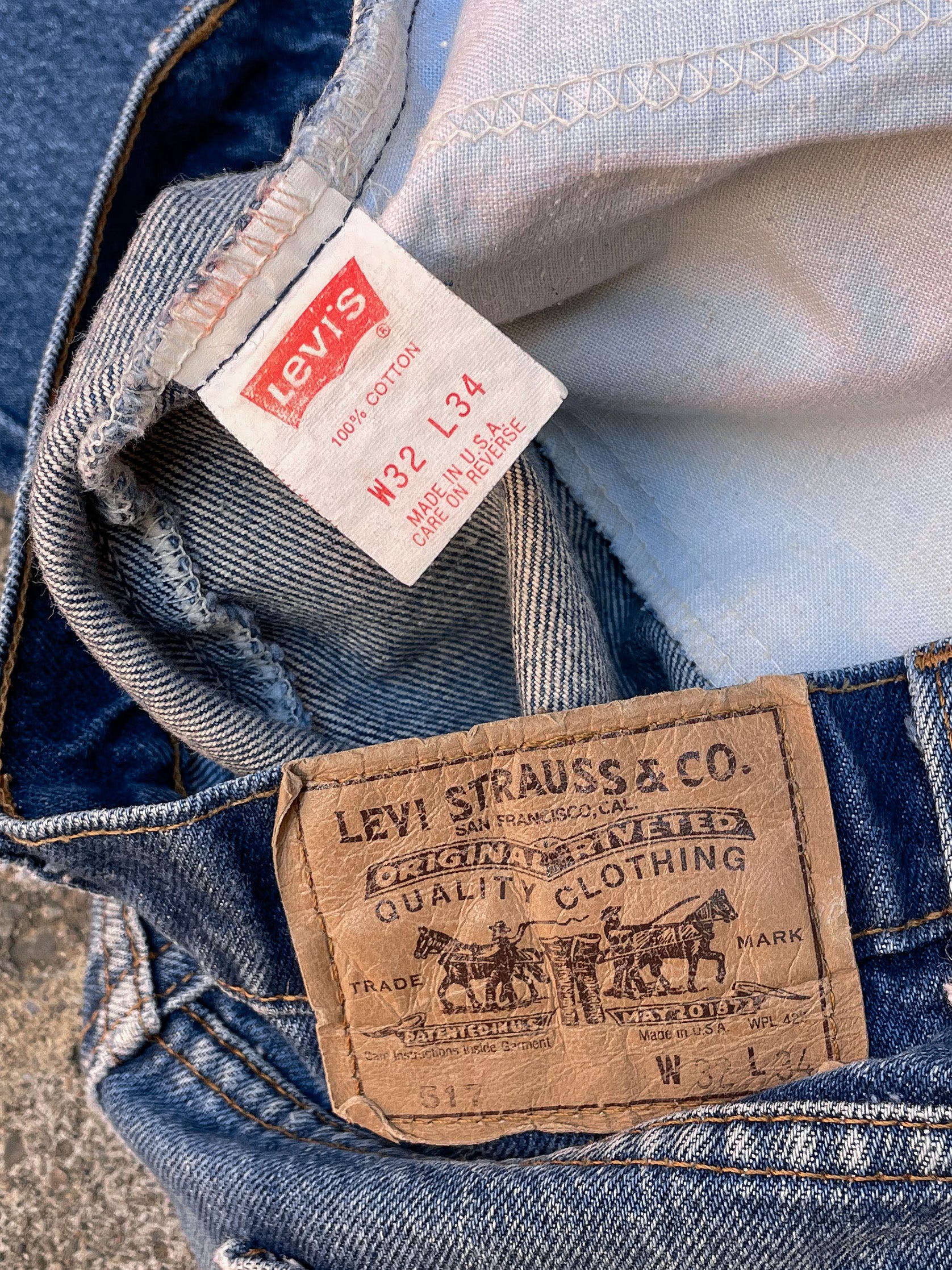 1980s/90s Orange Tab Levi’s Faded Blue 517 (31X33)