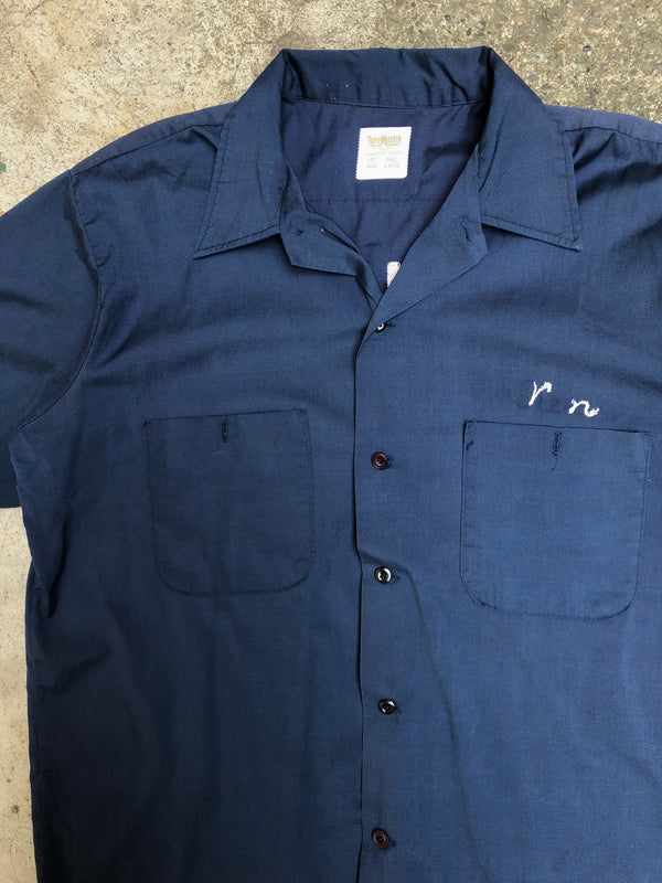 1970s Navy Chain Stitch “Sullivan Installations” Work Shirt