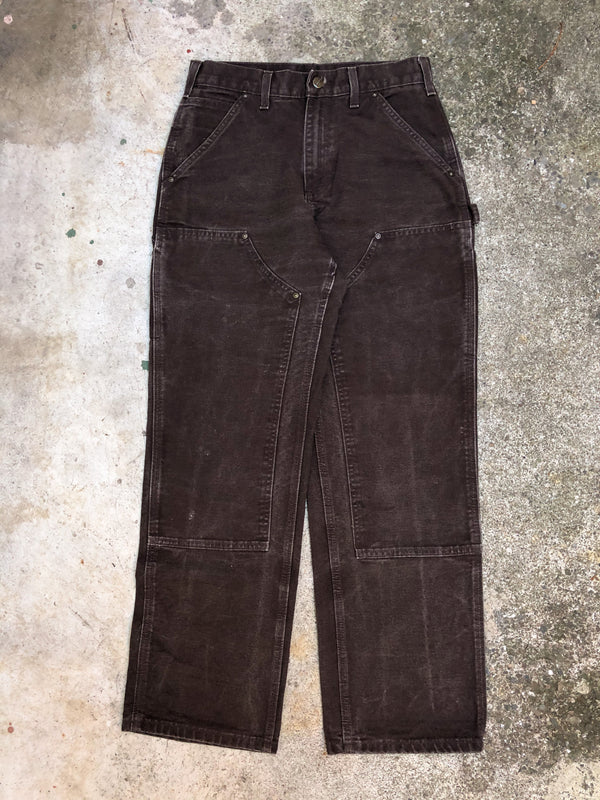 Carhartt B136 Dark Brown Double Front Knee Work Pants (28X29)