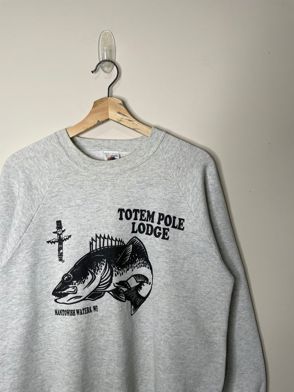 1990s “Totem Pole Lodge” Raglan Sweatshirt (M)