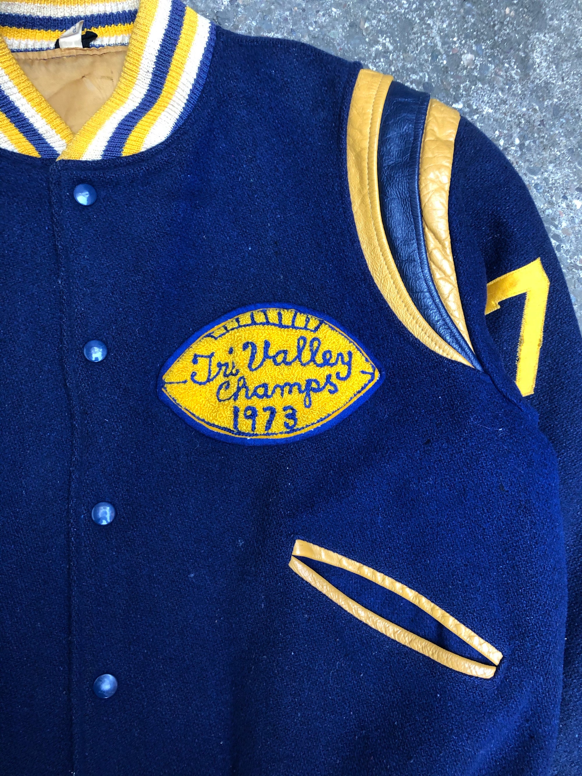 1970s Chain Stitch “Tri Valley Champs” Varsity Jacket