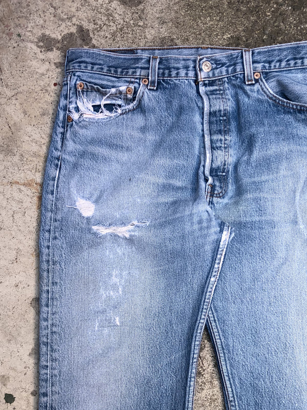 1990s Levis Faded Blue 501XX (33X32)