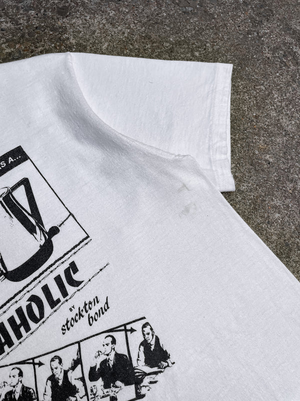 1990s “Workaholic” Single Stitched Hanes Beefy Tee (M)