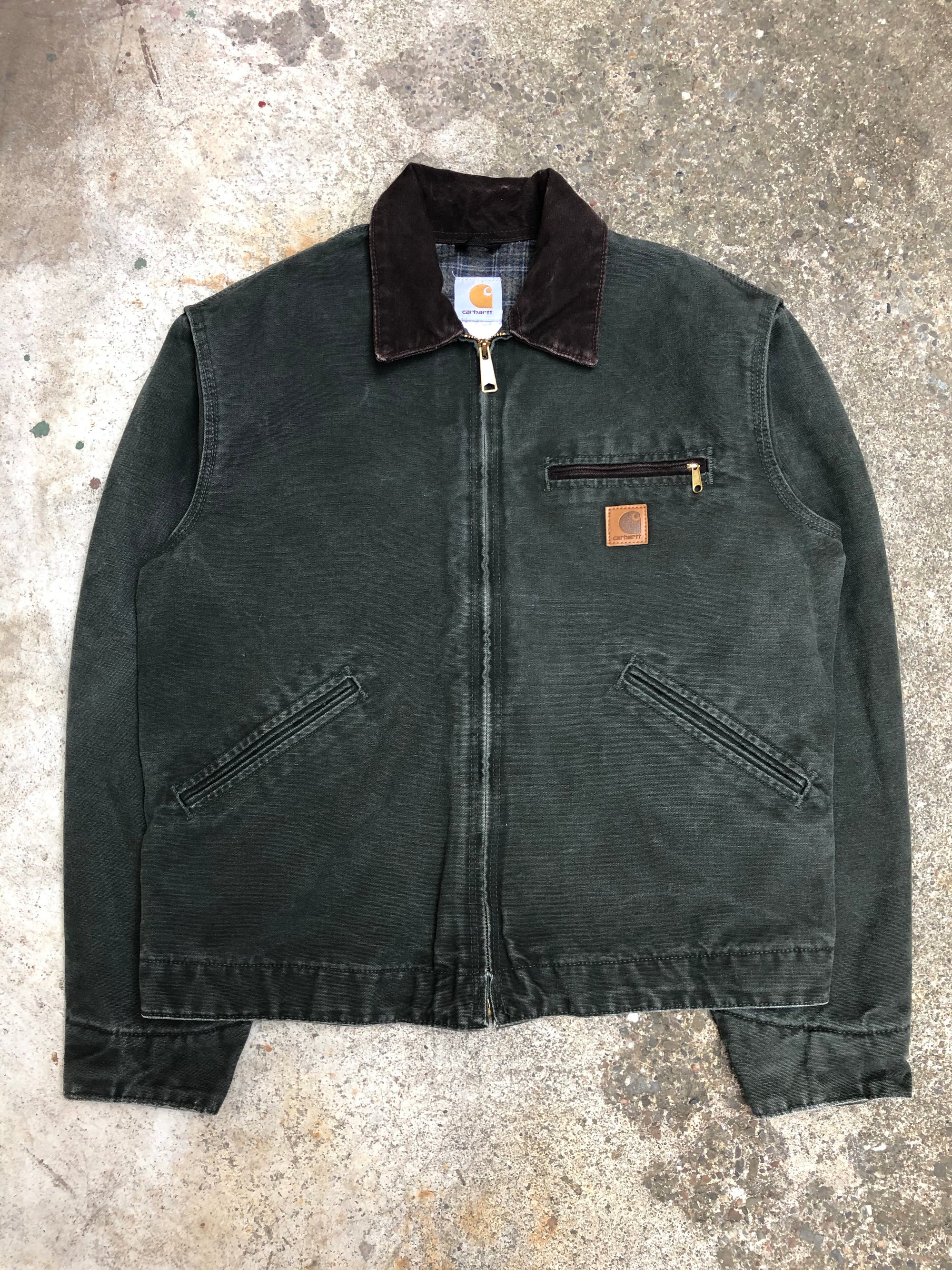 1990s Carhartt Moss Green Lined Work Jacket