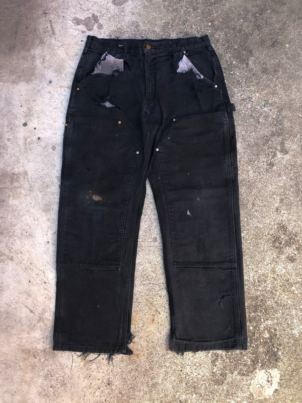 Carhartt B01 Black Double Front Knee Work Pants (32X29)