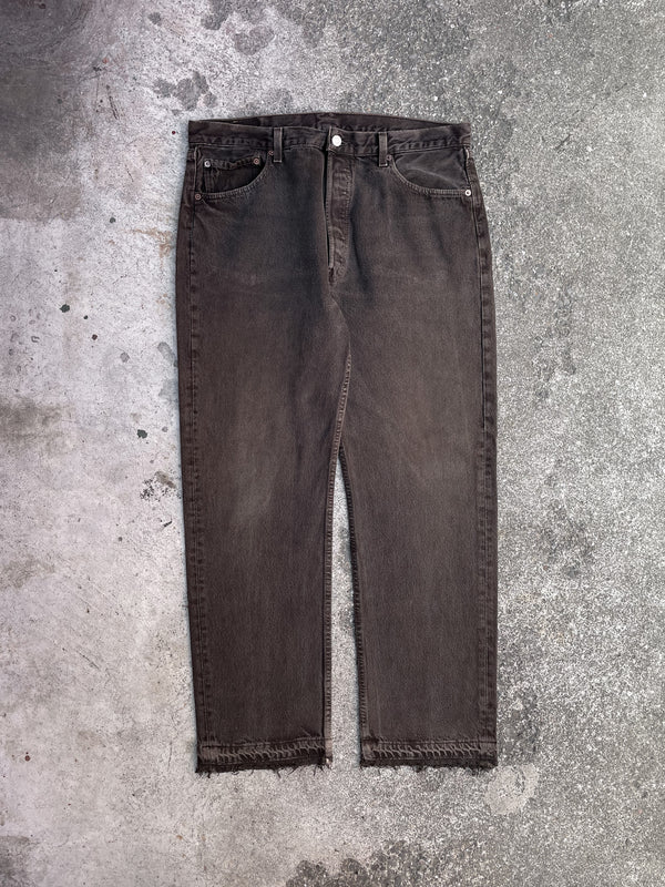 1990s Levi’s Faded Brown 501 Released Hem (36X30)