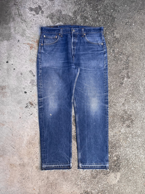 Vintage Levi’s Worn In Blue 501xx Released Hem (32X27)