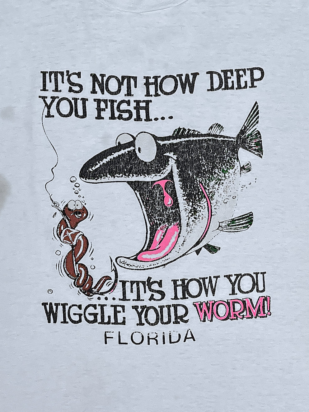 1990s “It’s Now How Deep You Fish..” Single Stitched Tee