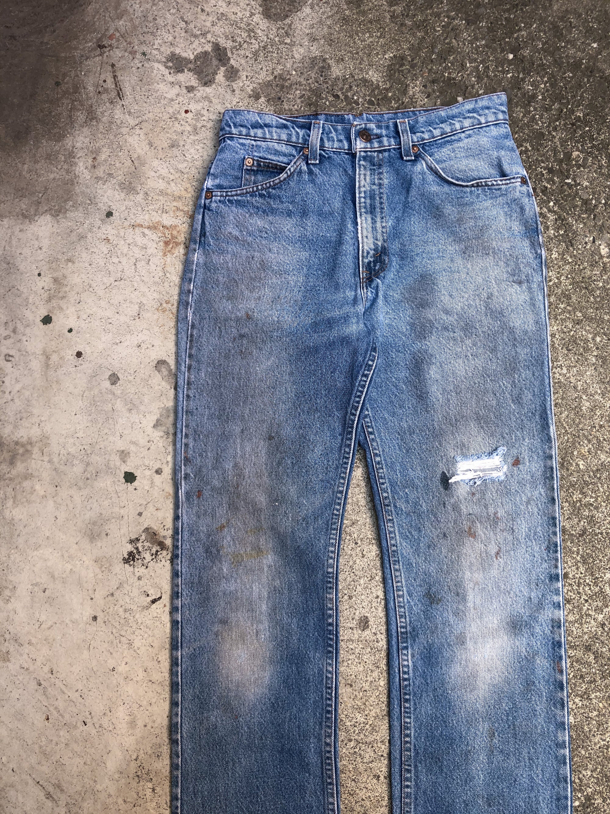 1980s Orange Tab Levis Faded Blue 509 (30X30)