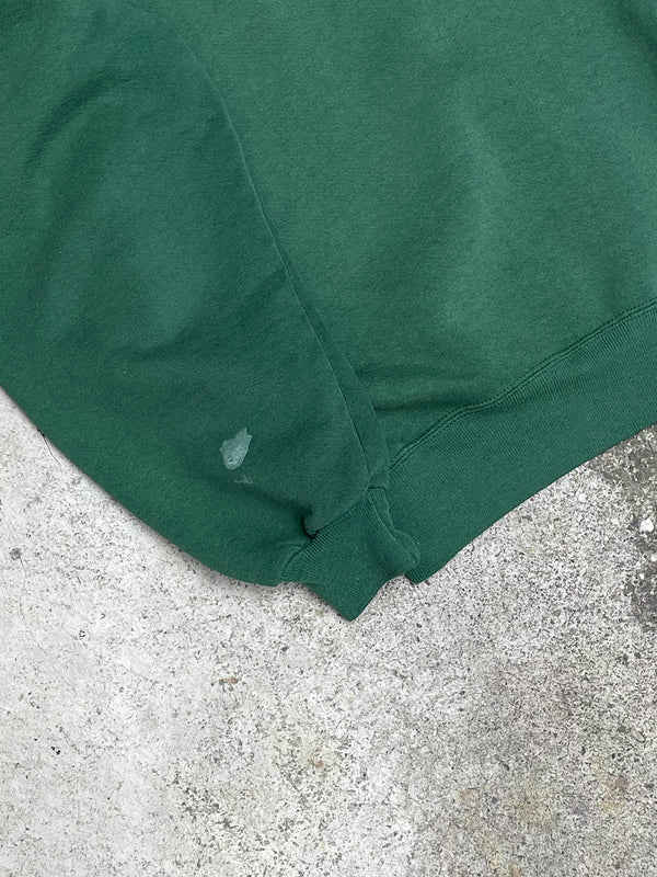 1990s Russell Faded Green Blank Sweatshirt (XXL)