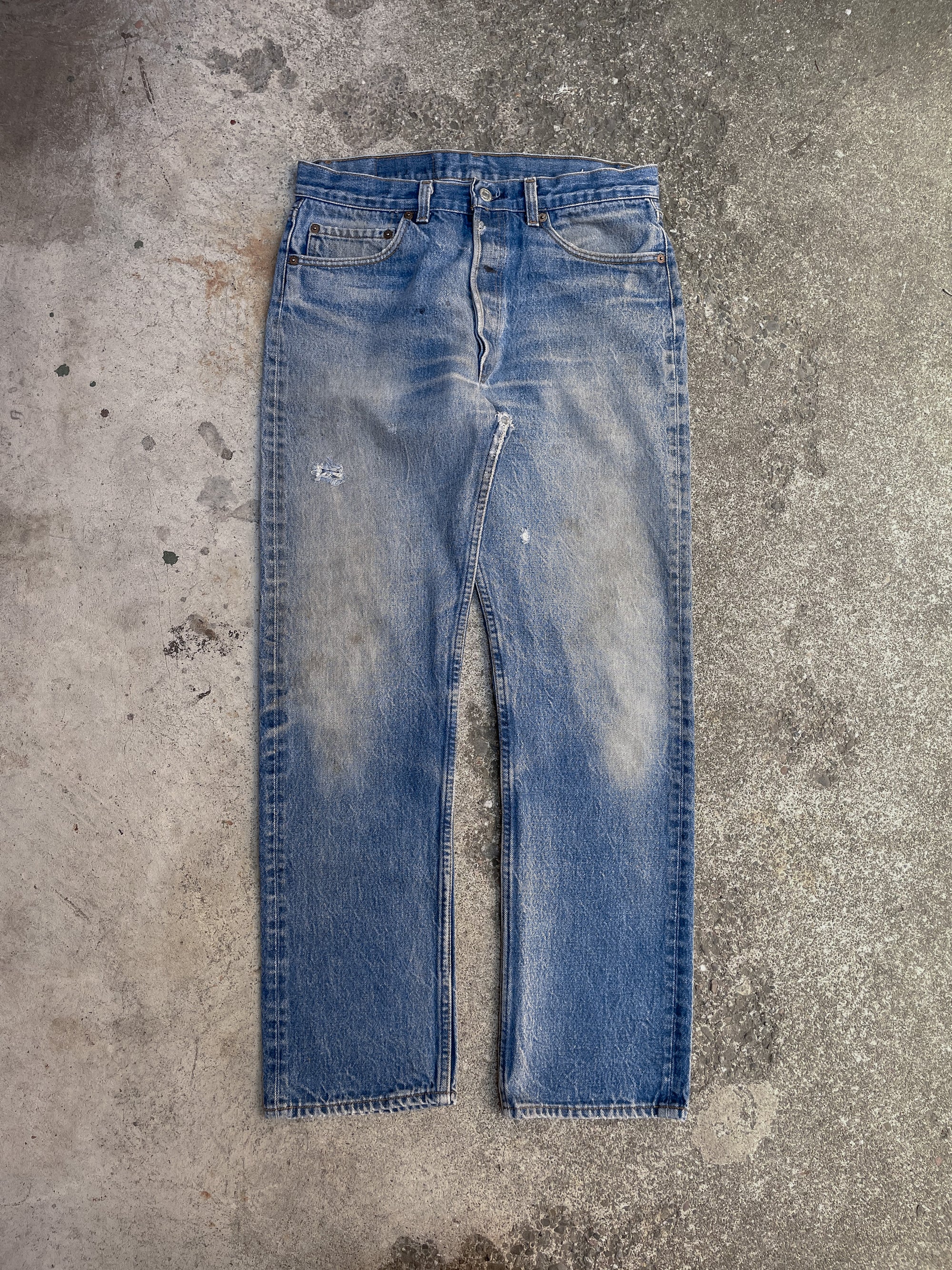 1980s Levi’s Repaired Worn In Blue 501 (32X29)