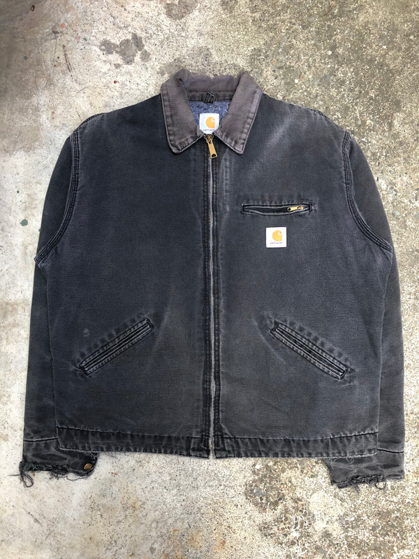 1990s Carhartt Faded Black Lined Work Jacket (XL)