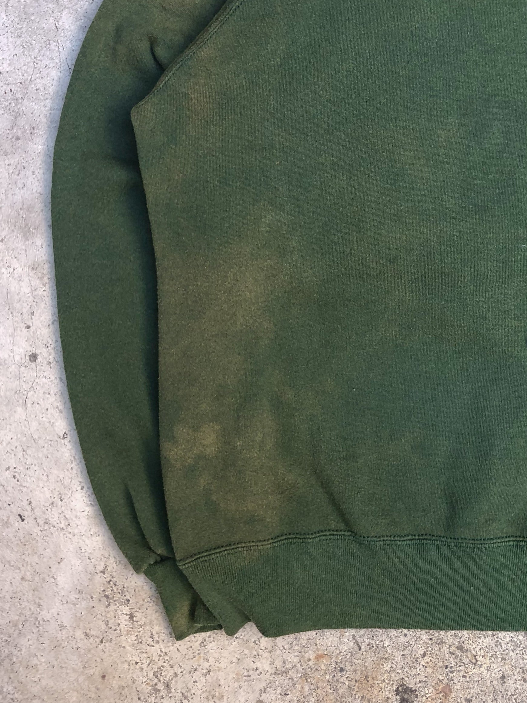 1980s Sun Faded Green Blank Raglan Sweatshirt